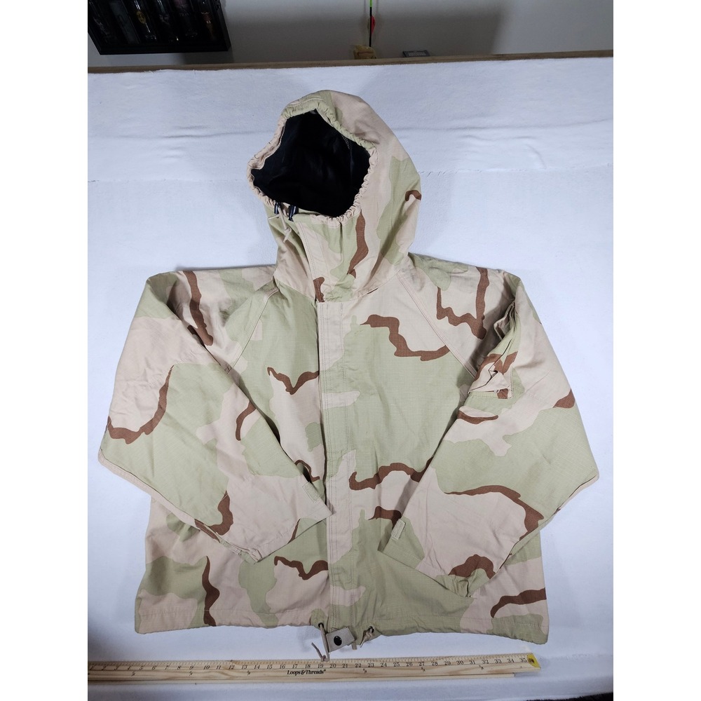 US‎ Military Desert Camo Chemical Protective Parka Jacket XL Long